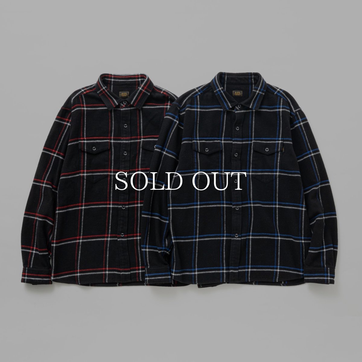 画像9: RATS  COTTON FLANNEL CHECK SHIRT (9)