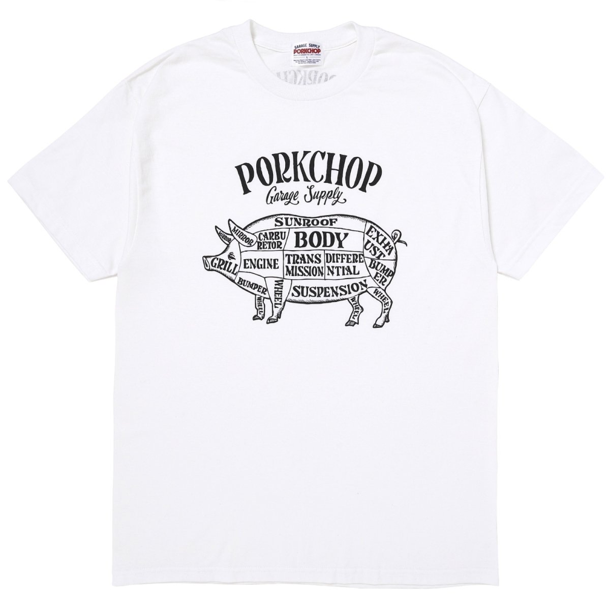 画像1: PORKCHOP GARAGE SUPPLY  PORK FRONT TEE 25 (1)