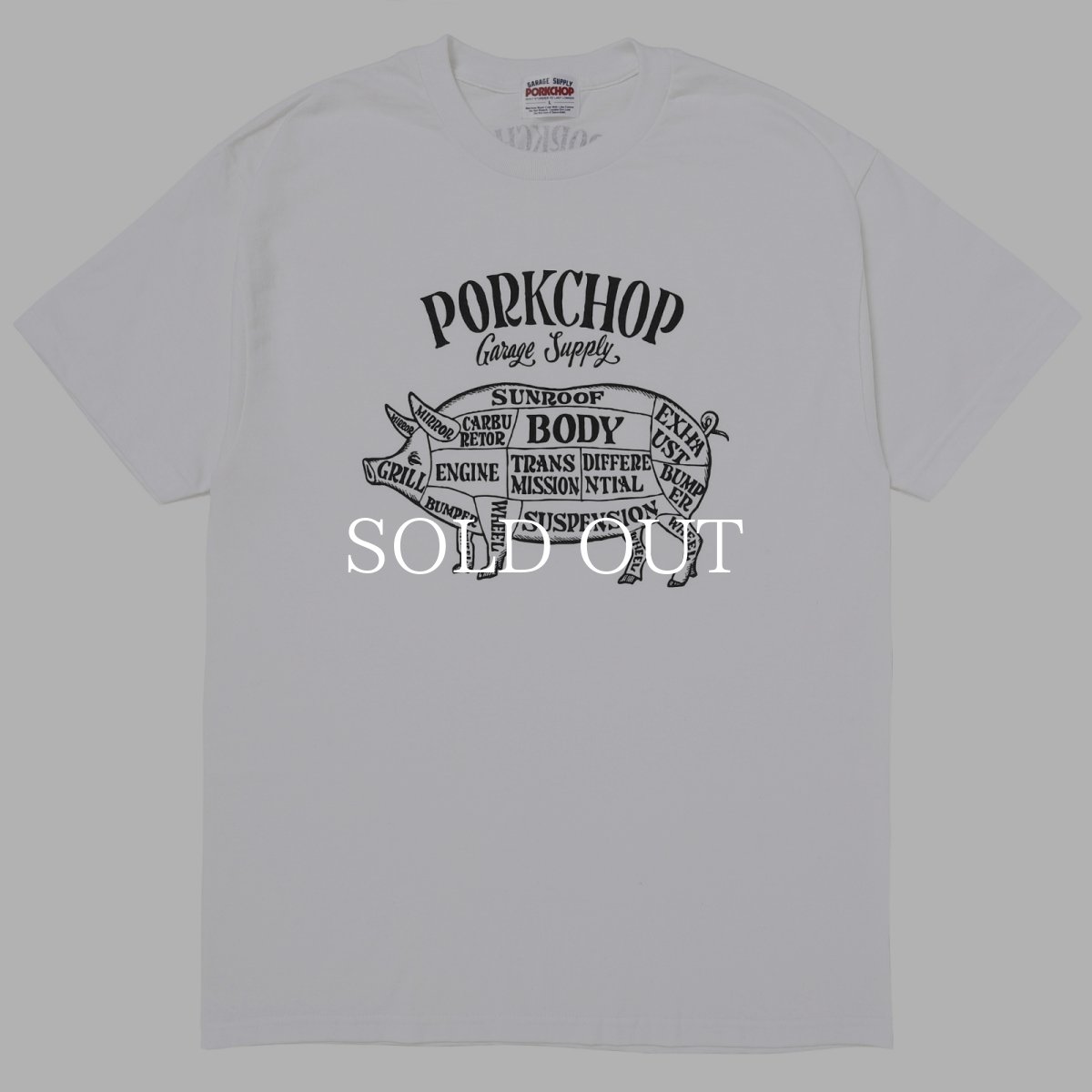 画像1: PORKCHOP GARAGE SUPPLY  PORK FRONT TEE 25 (1)