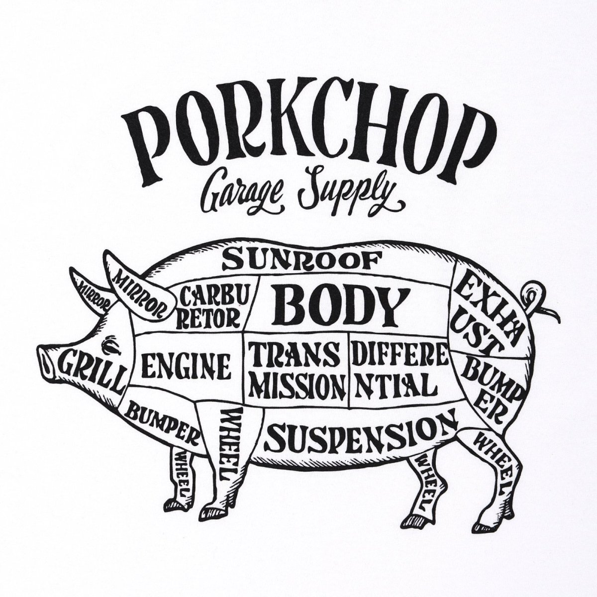画像3: PORKCHOP GARAGE SUPPLY  PORK FRONT TEE 25 (3)