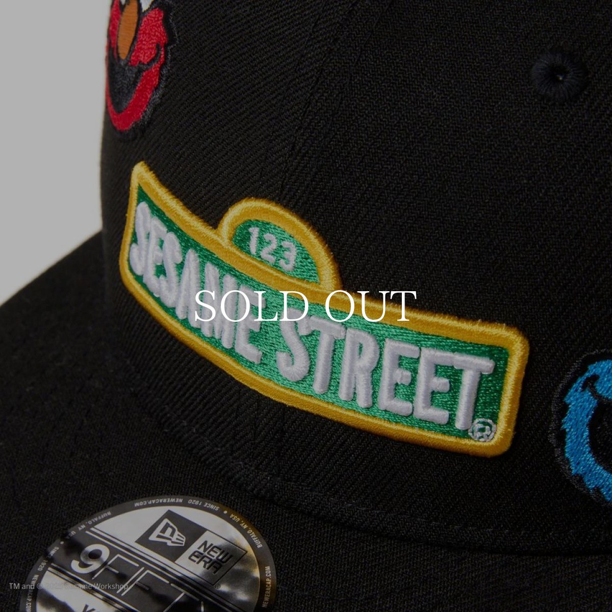 画像8: NEW ERA  キッズ Youth 9FIFTY SESAME STREET セサミストリート オールオーバー ブラック (8)