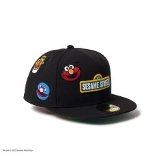 画像4: NEW ERA  59FIFTY SESAME STREET セサミストリート オールオーバー ブラック (4)