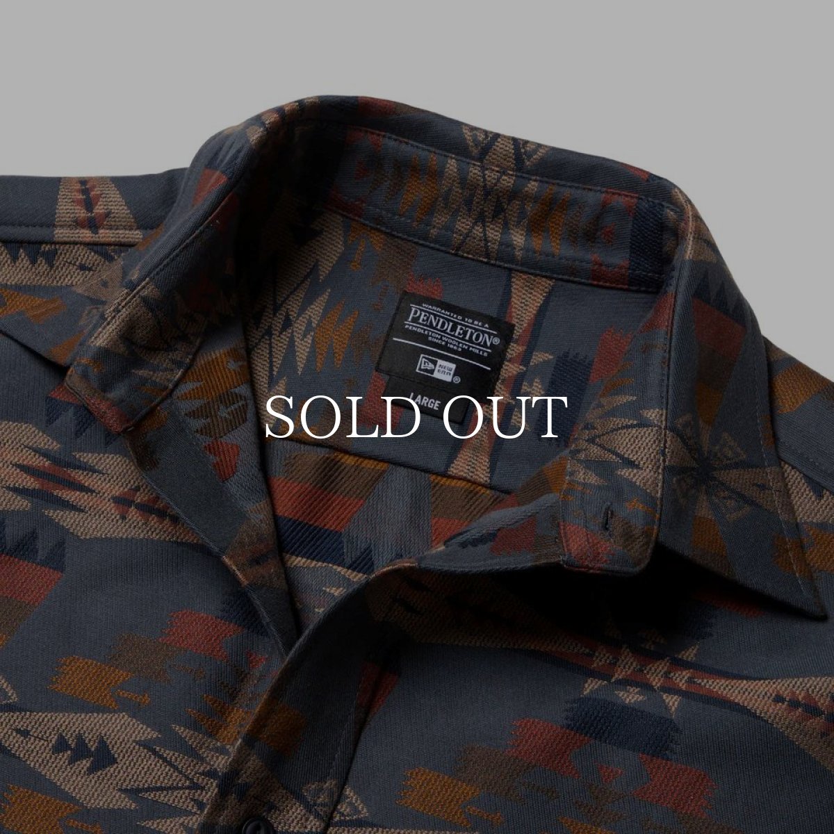 画像3: NEW ERA  長袖 オーバーサイズド シャツ Pendleton ペンドルトン ネイビー (3)