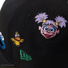 画像9: NEW ERA  59FIFTY SESAME STREET セサミストリート オールオーバー ブラック (9)