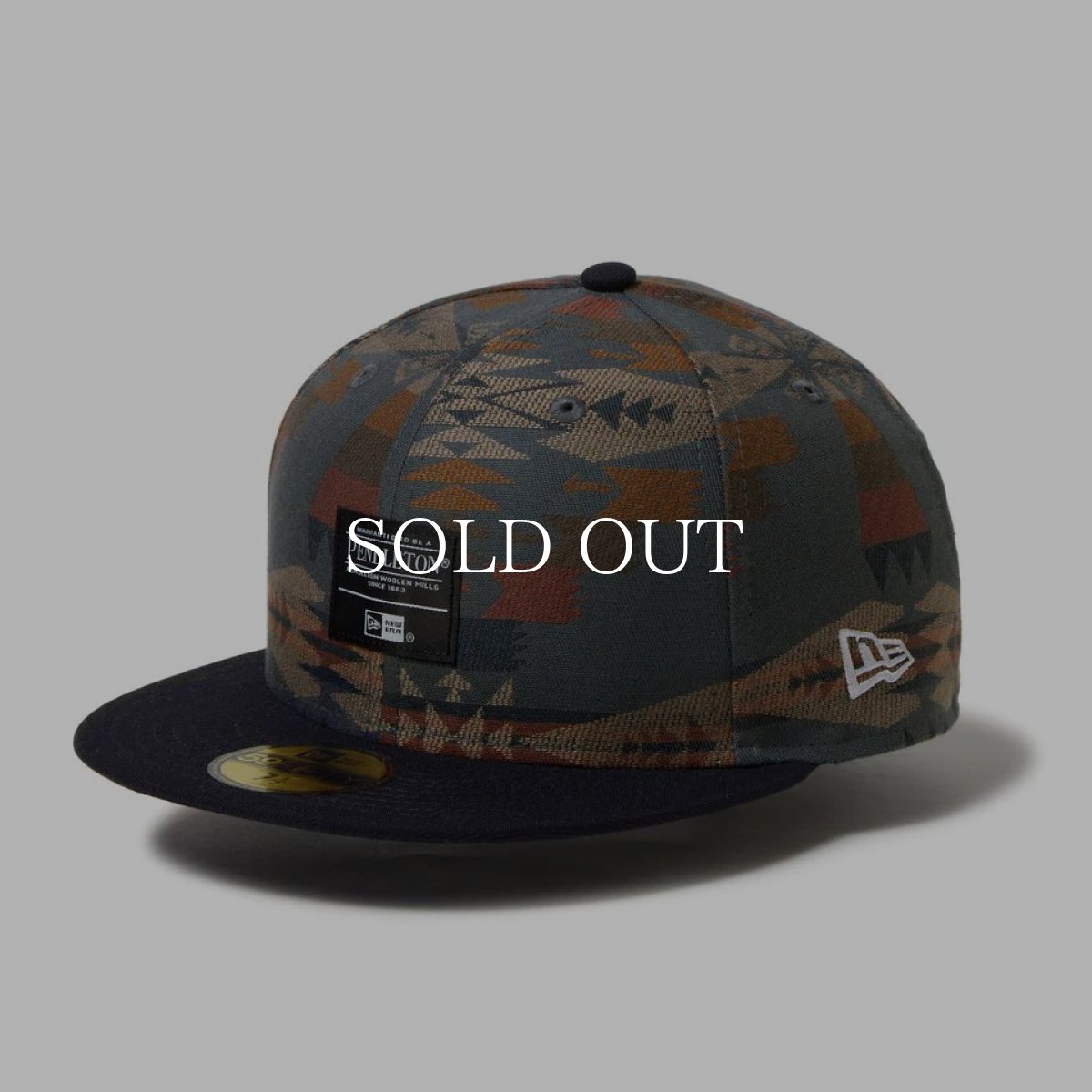 画像1: NEW ERA  59FIFTY Pendleton ペンドルトン ウーブンパッチ ネイビー (1)