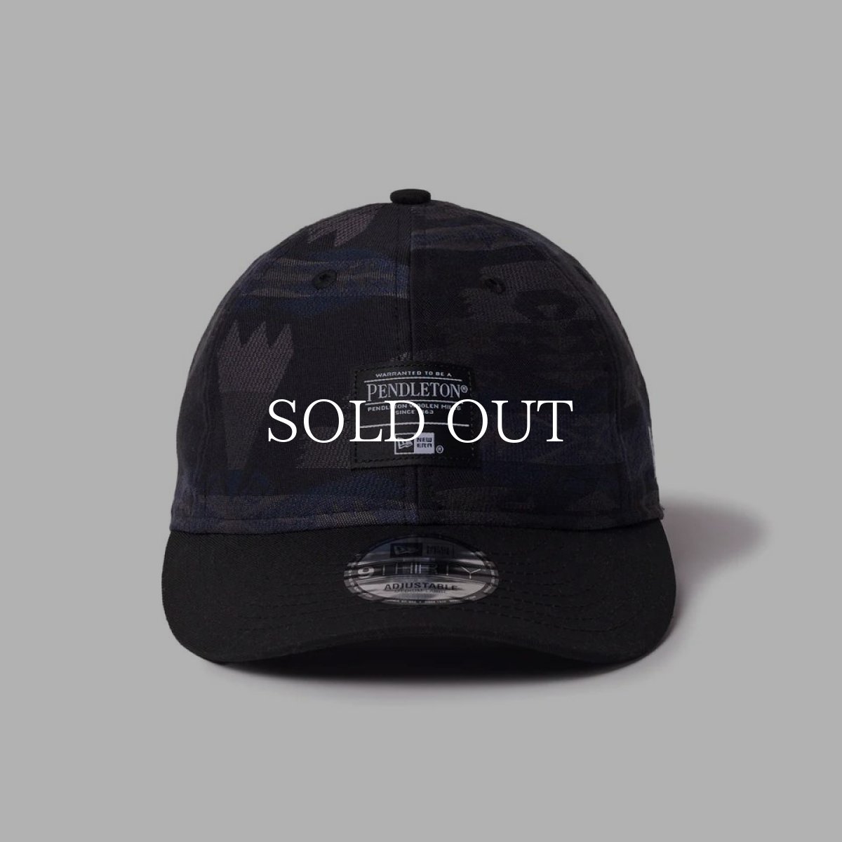 画像2: NEW ERA  9THIRTY Pendleton ペンドルトン ウーブンパッチ ブラック (2)