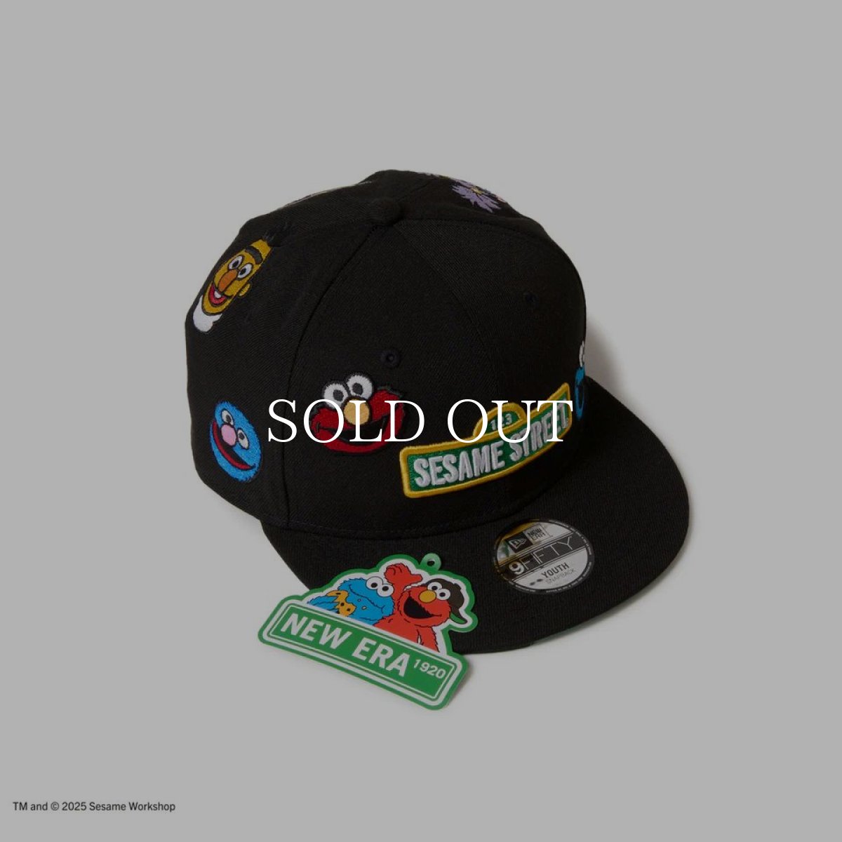 画像7: NEW ERA  キッズ Youth 9FIFTY SESAME STREET セサミストリート オールオーバー ブラック (7)