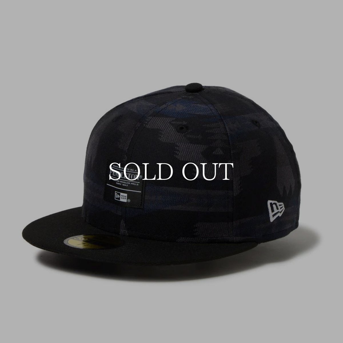 画像1: NEW ERA  59FIFTY Pendleton ペンドルトン ウーブンパッチ ブラック (1)