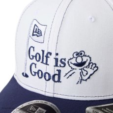 画像2: NEW ERA  9FIFTY ストレッチスナップ SESAME STREET セサミストリート Golf is Good ホワイト ネイビーバイザー | ゴルフ (2)