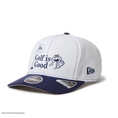 画像1: NEW ERA  9FIFTY ストレッチスナップ SESAME STREET セサミストリート Golf is Good ホワイト ネイビーバイザー | ゴルフ (1)