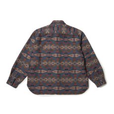 画像2: NEW ERA  長袖 オーバーサイズド シャツ Pendleton ペンドルトン ネイビー (2)