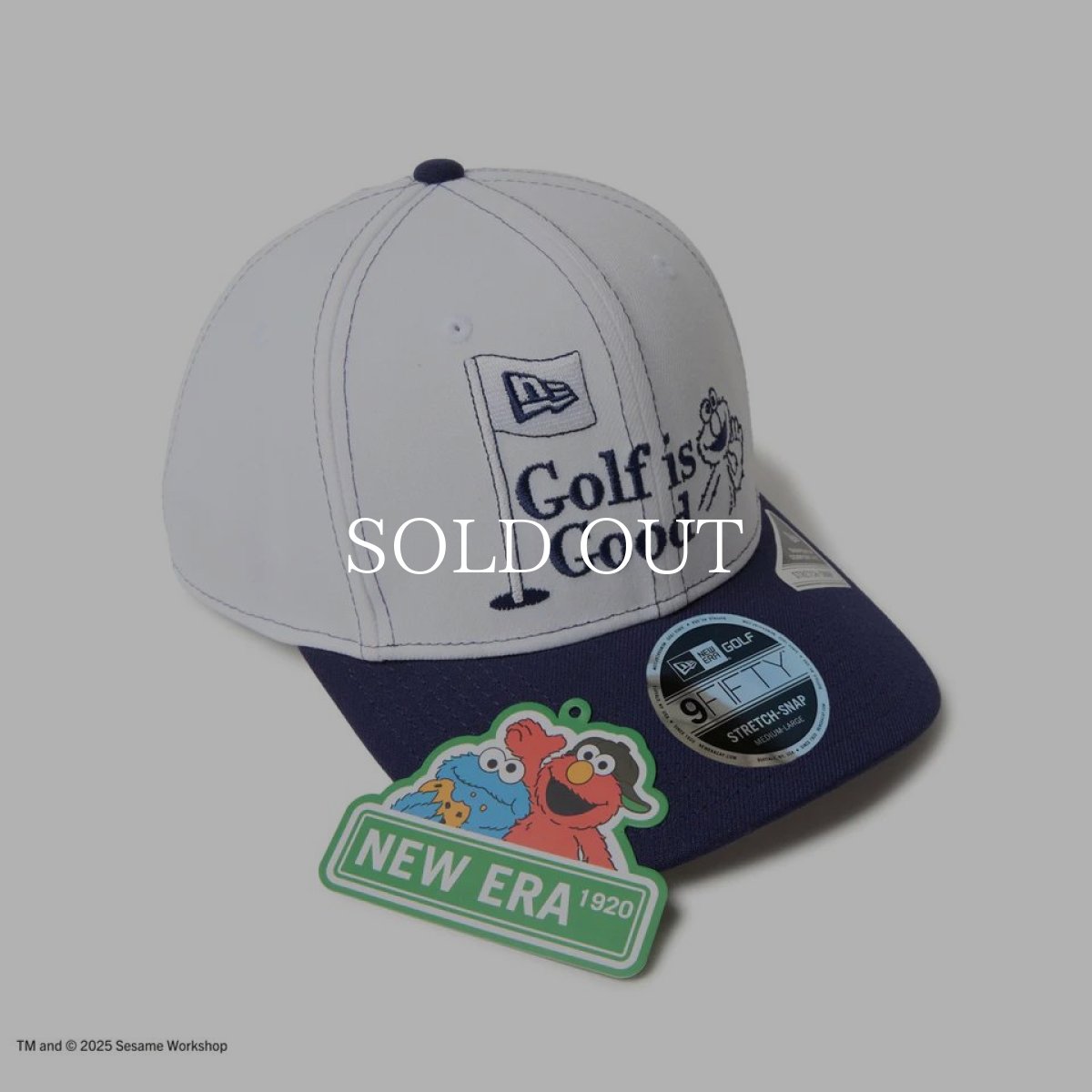 画像6: NEW ERA  9FIFTY ストレッチスナップ SESAME STREET セサミストリート Golf is Good ホワイト ネイビーバイザー | ゴルフ (6)
