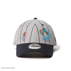 画像3: NEW ERA  9FORTY SESAME STREET セサミストリート ベースボール グレー ネイビーバイザー (3)