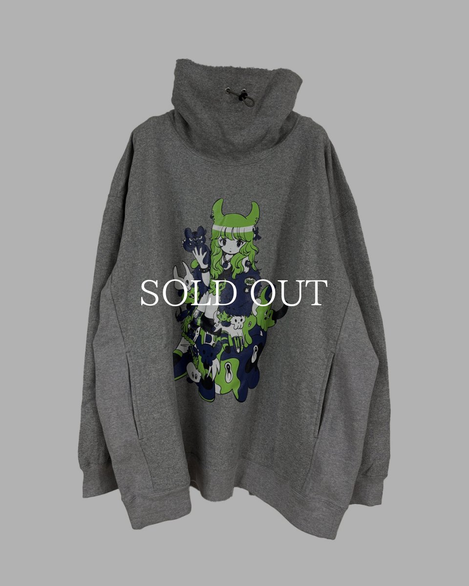 画像2: KIDILL  PUNK GIRL HI-NECK PULLOVER SWEAT (2)