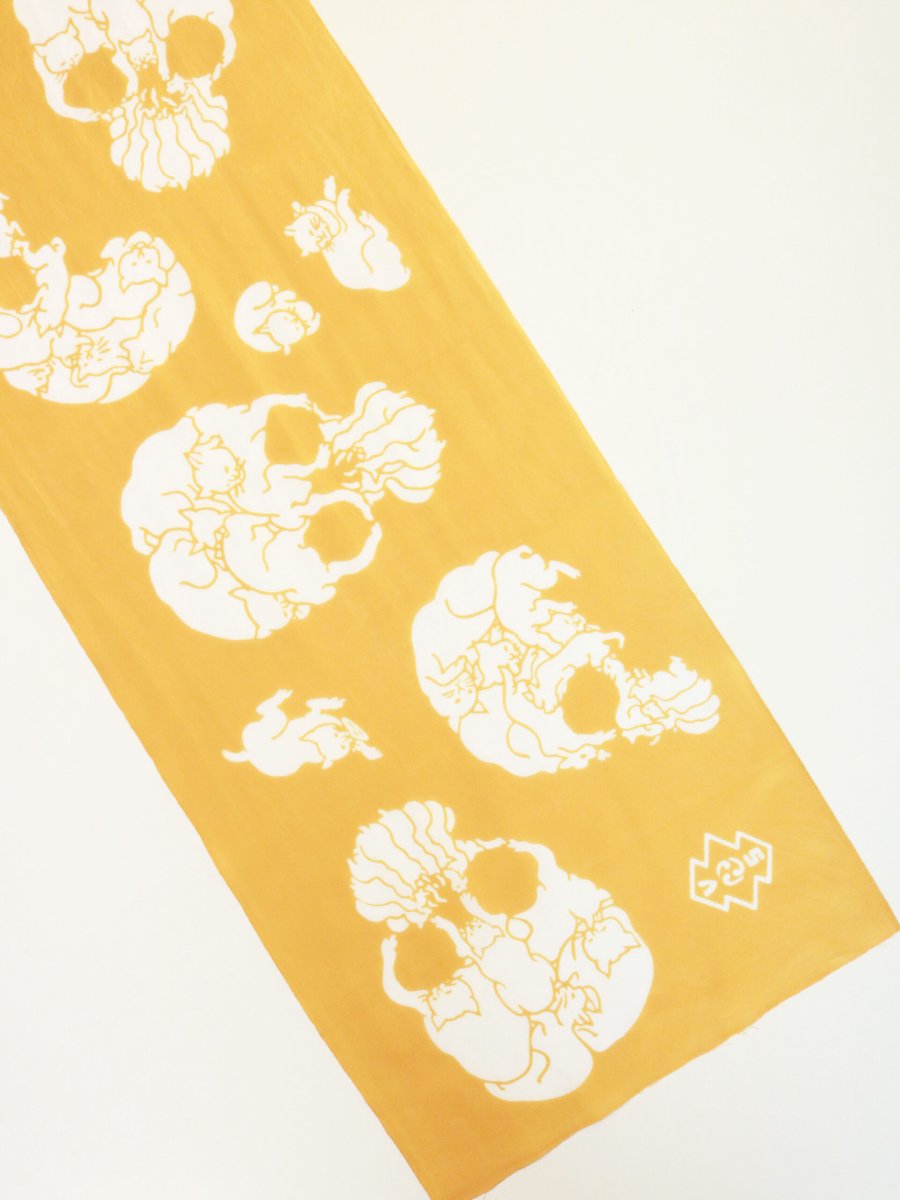 画像5: RADIALL  TENUGUI 猫どくろ (5)