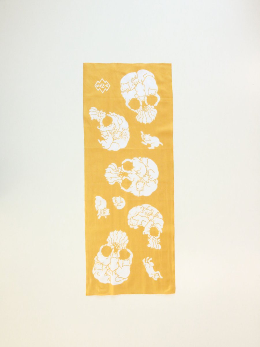 画像2: RADIALL  TENUGUI 猫どくろ (2)