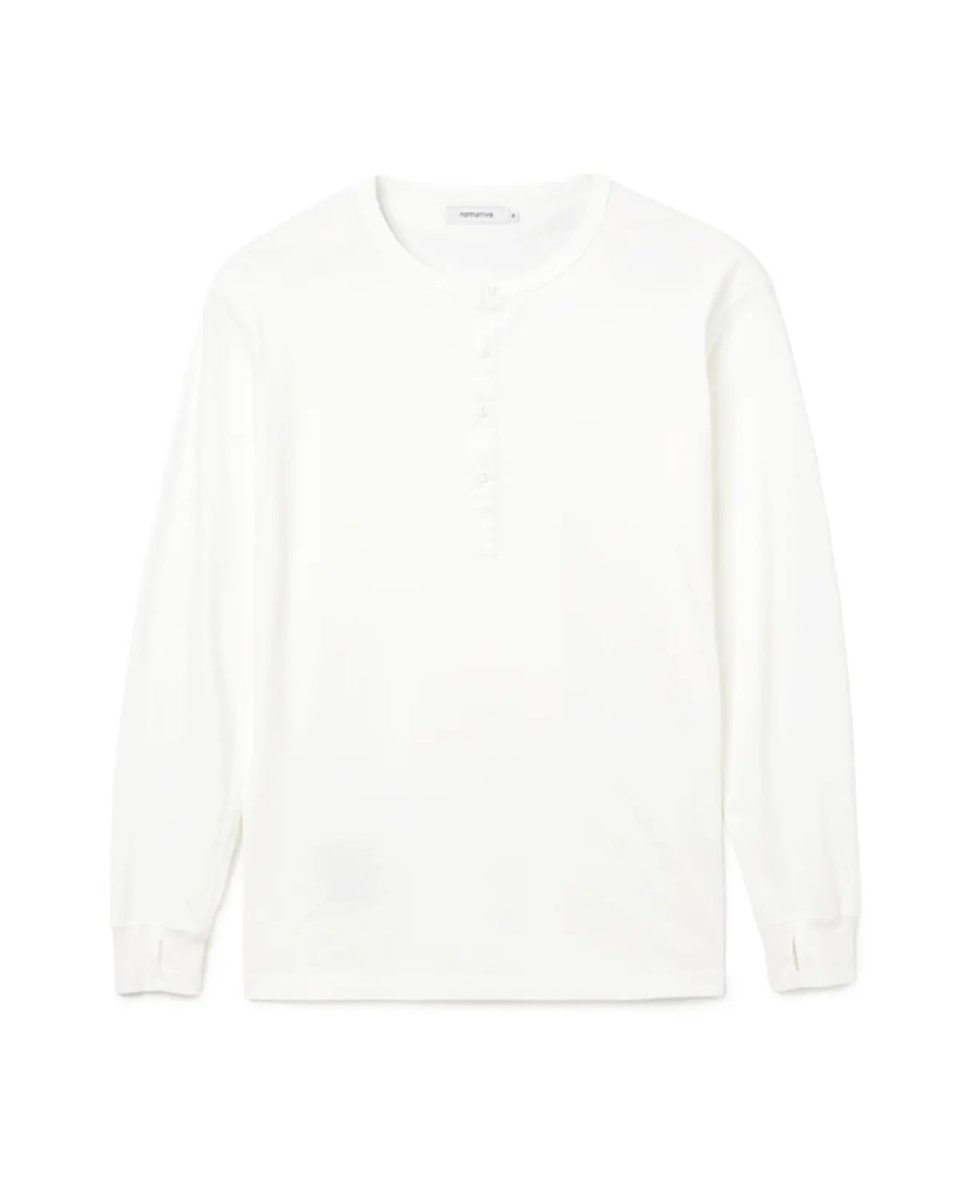 画像1: nonnative  DWELLER L/S HENRY NECK TEE COTTON JERSEY (1)
