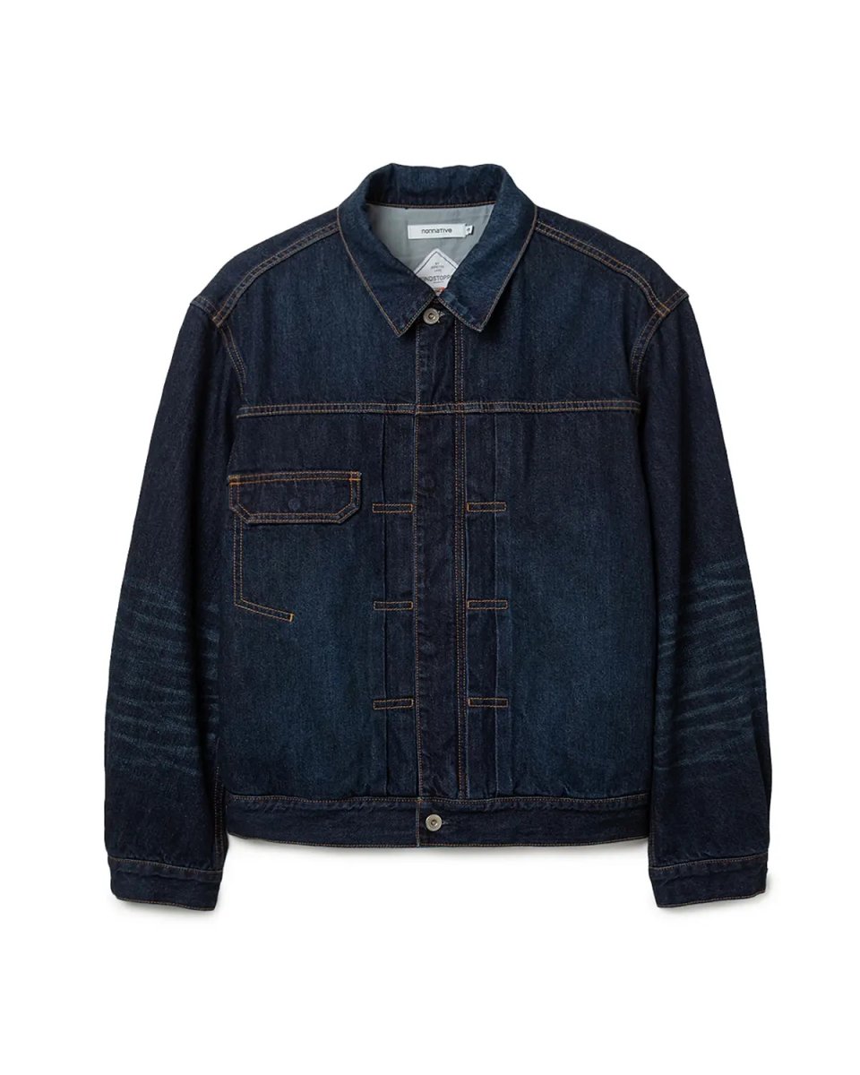 画像1: nonnative  TRUCKER BLOUSON COTTON 11.5oz DENIM VW DARK WITH WINDSTOPPER® (1)