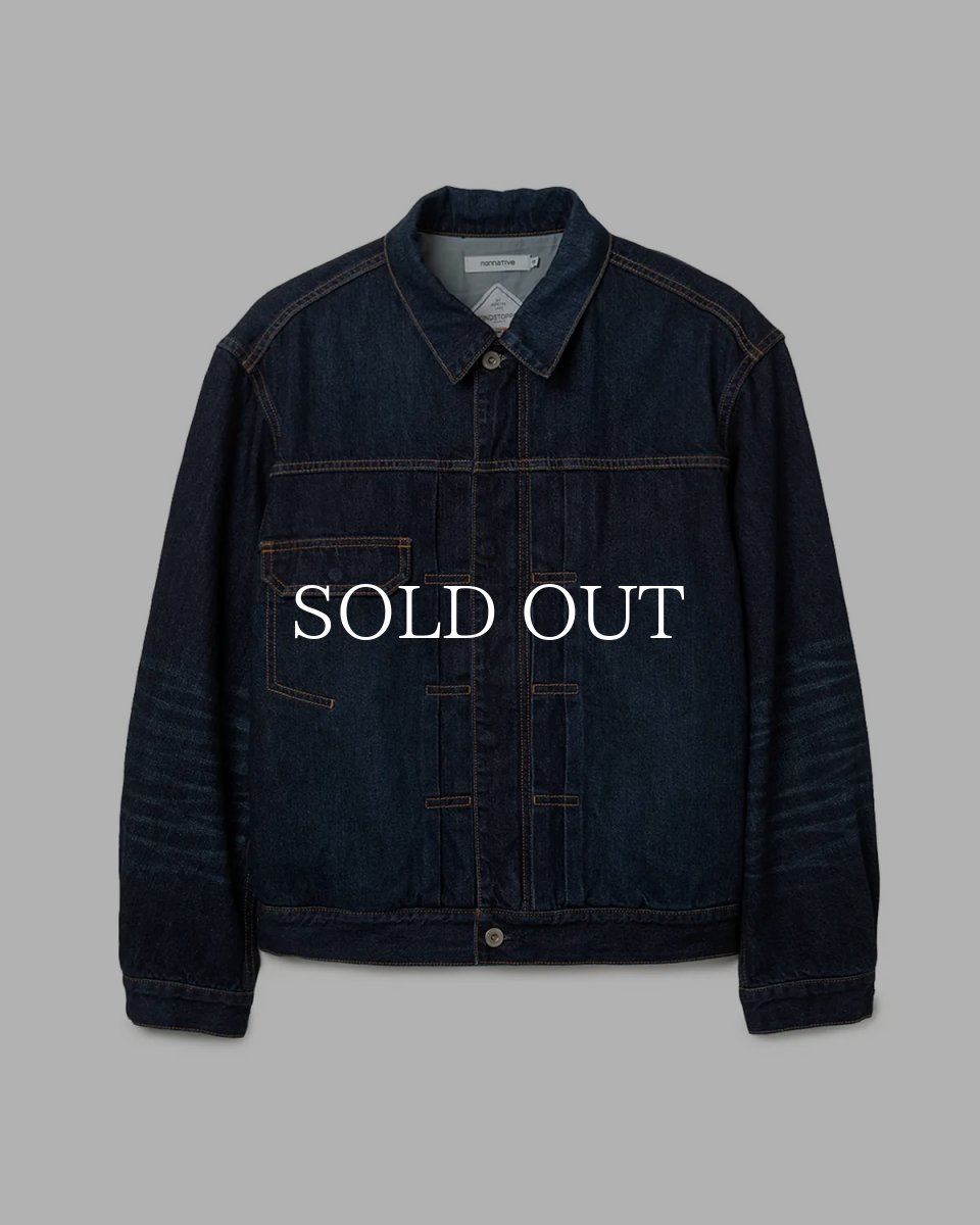 画像1: nonnative  TRUCKER BLOUSON COTTON 11.5oz DENIM VW DARK WITH WINDSTOPPER? (1)
