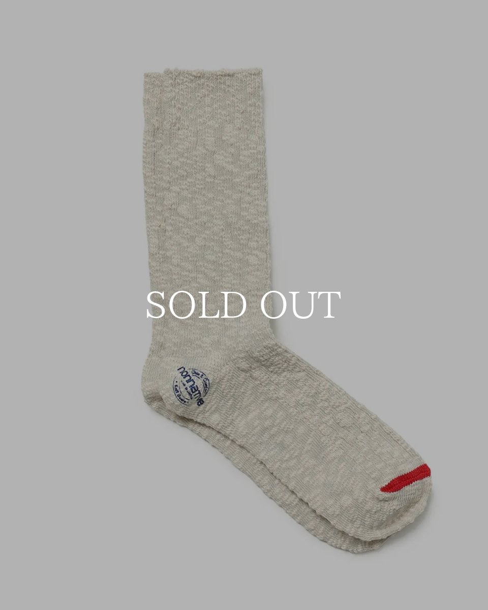 画像1: nonnative  DWELLER SLUB SOCKS HI C/N/P WOVEN (1)