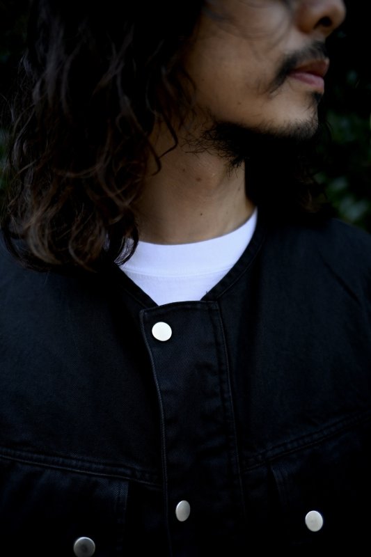 nonnative ノーカラージャケット チャコール グレー ノンネイティブ nonnative RIDER JACKET COTTON DRILL PIGMENT DYE WITH WINDSTOPPER