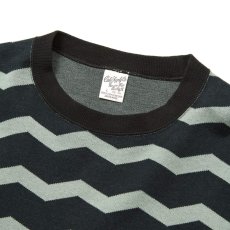 画像2: CALEE  ZIGZAG DOUBLE JACQUARD BORDER L/S CS (2)