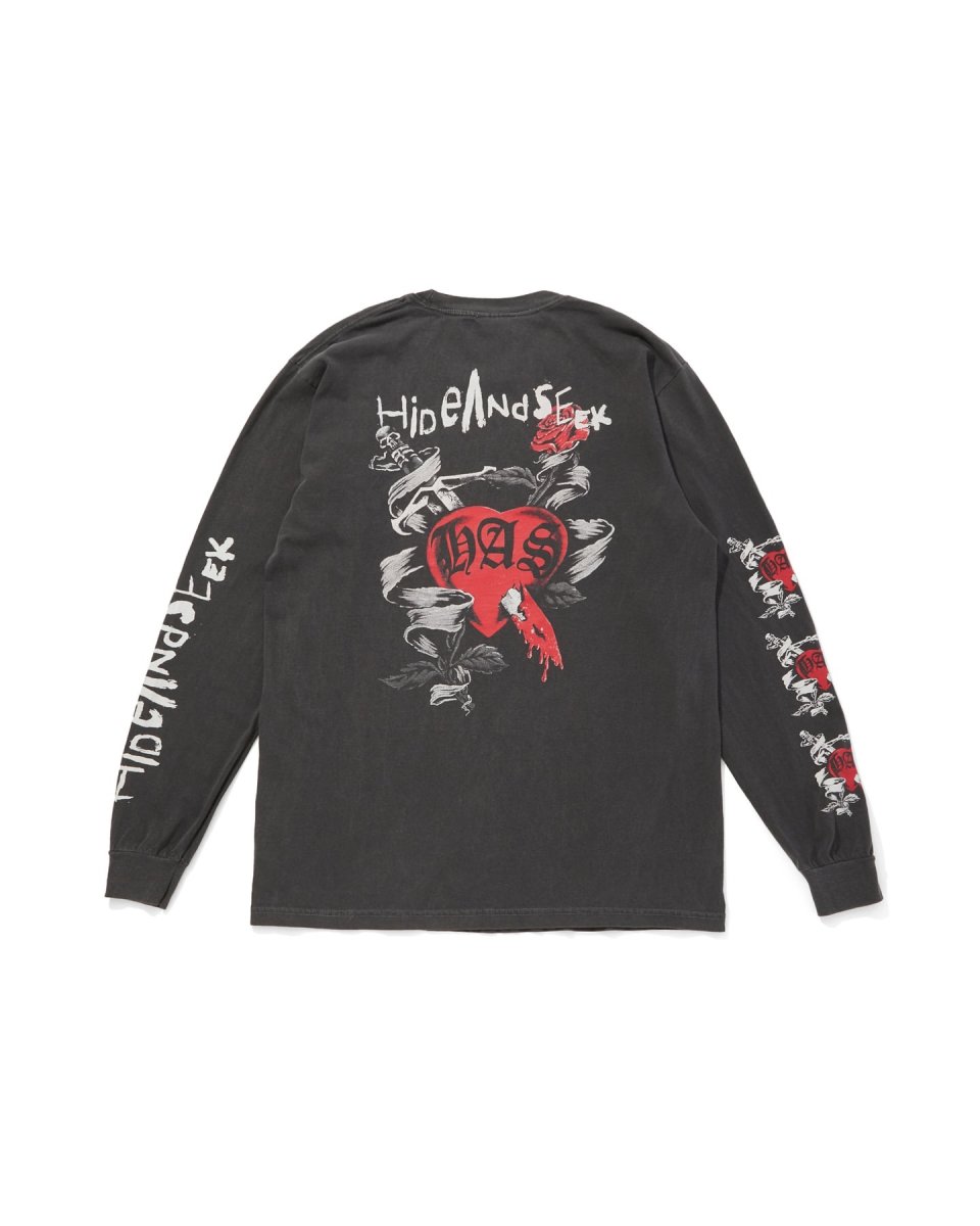 画像1: HideandSeek  Heart And Dagger L/S Tee (Back) (1)