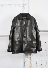 画像1: MASSES   LEATHER CAR COAT  (1)