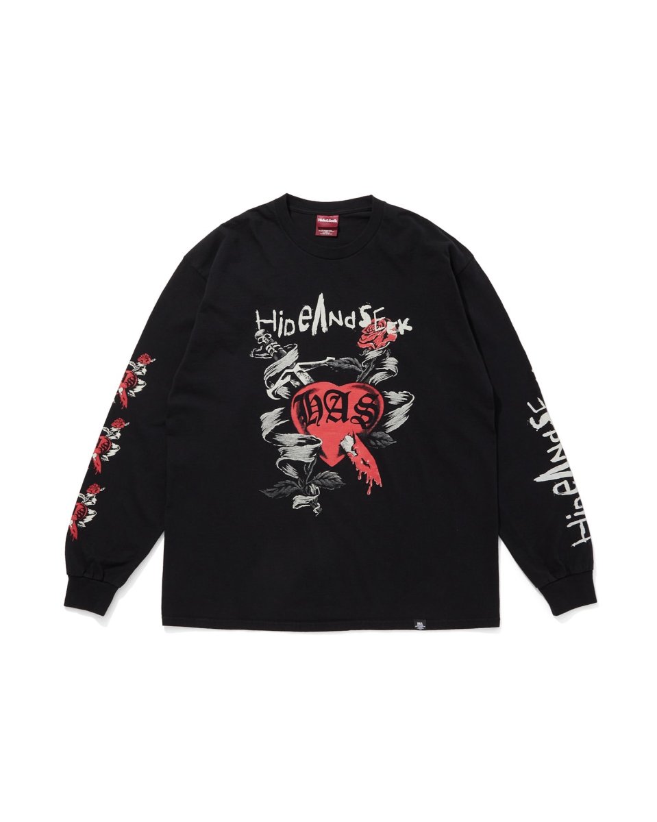 画像1: HideandSeek  Heart And Dagger L/S Tee (Front) (1)