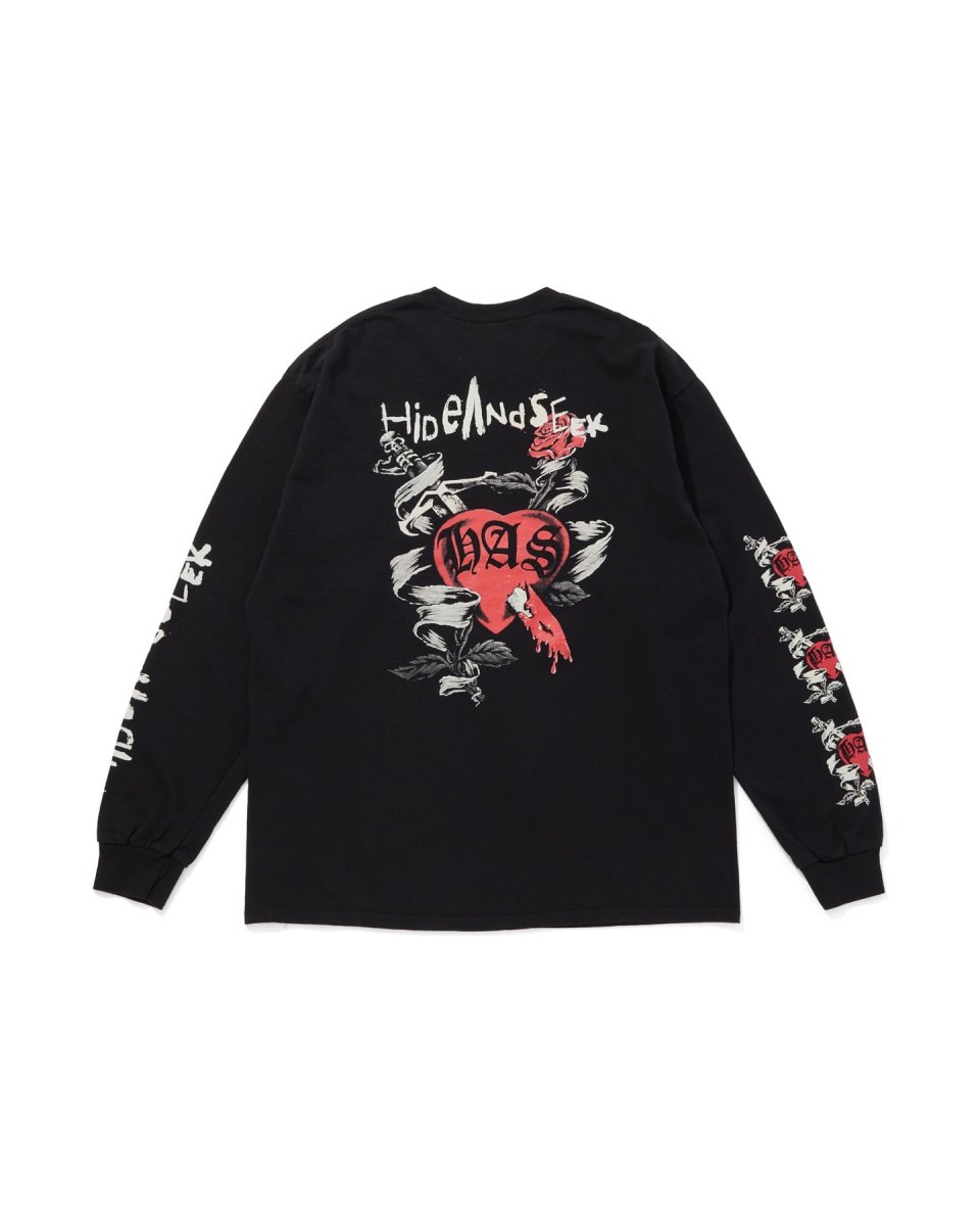 画像4: HideandSeek  Heart And Dagger L/S Tee(Back) (4)