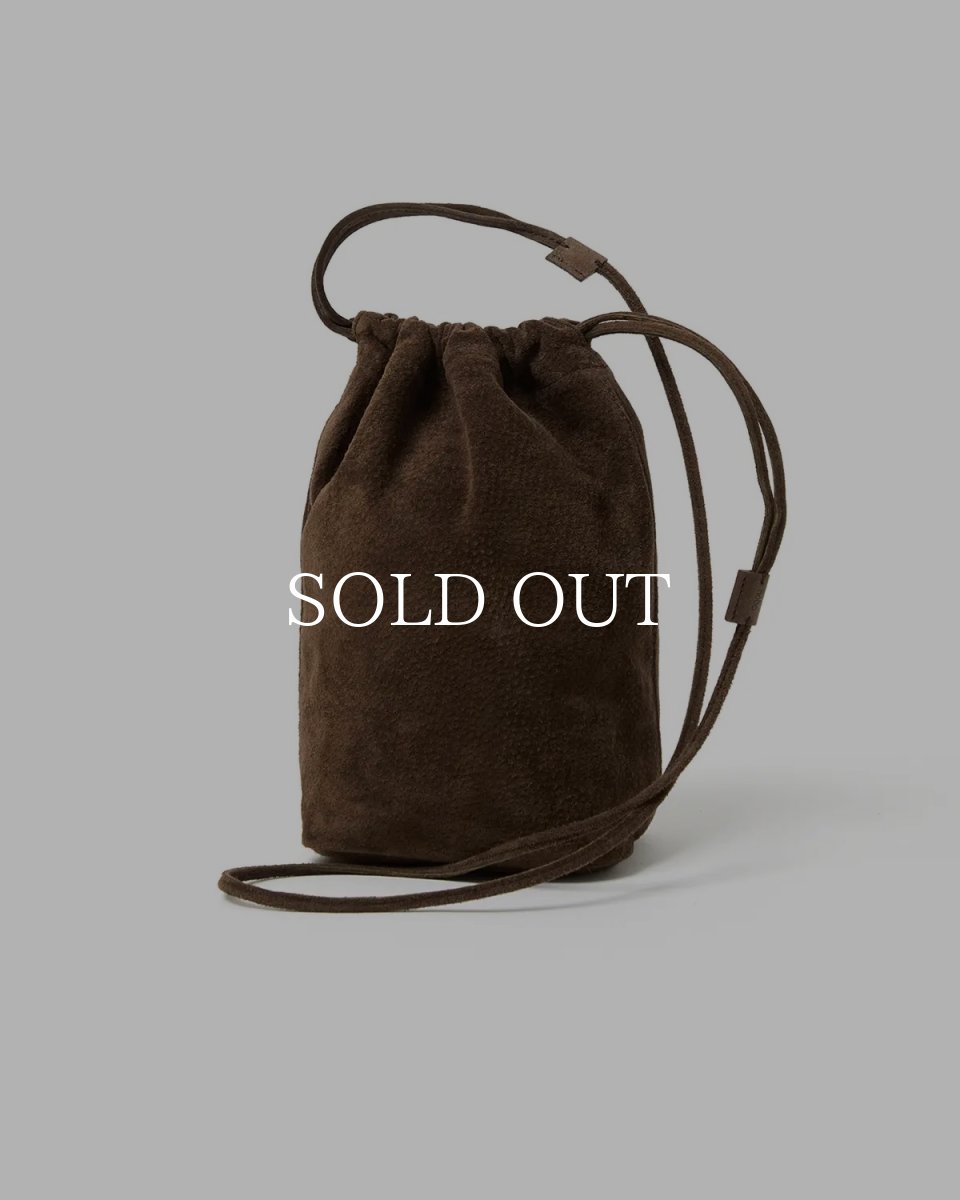 画像1: hobo  DRAWSTRING POUCH PIG SUEDE (1)
