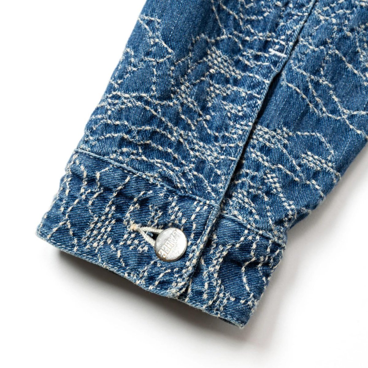 画像7: CALEE  ROSE PATTERN JACQUARD 3RD TYPE DENIM JACKET (7)