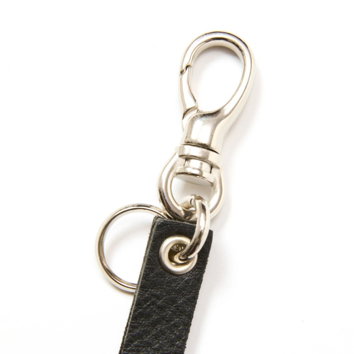 画像2: CALEE  ROUND & PYRAMID STUDS LEATHER LONG KEY RING (2)
