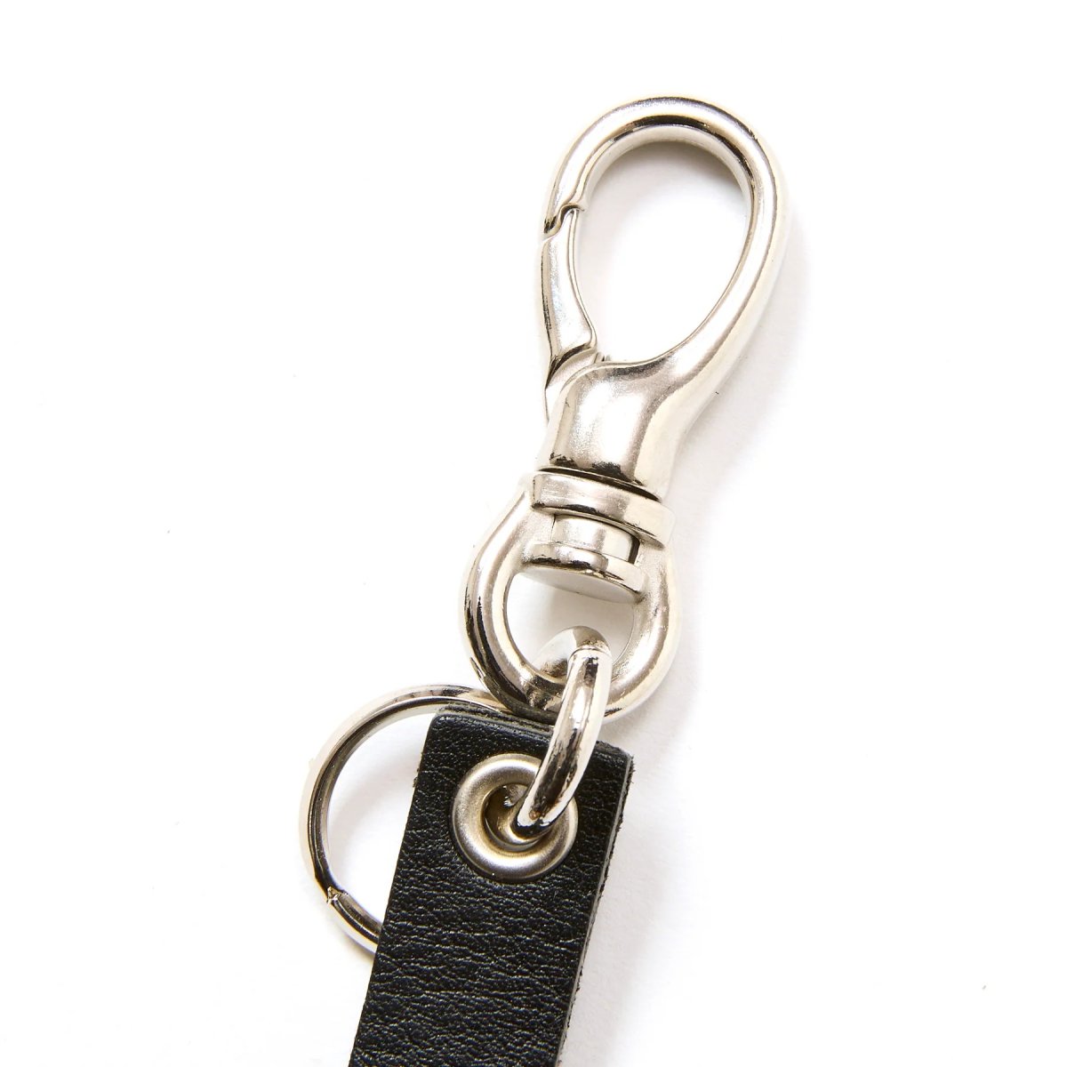 画像2: CALEE  ROUND & PYRAMID STUDS LEATHER SHORT KEY RING (2)