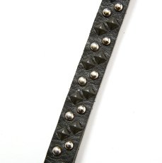 画像3: CALEE  ROUND & PYRAMID STUDS LEATHER SHORT KEY RING (3)