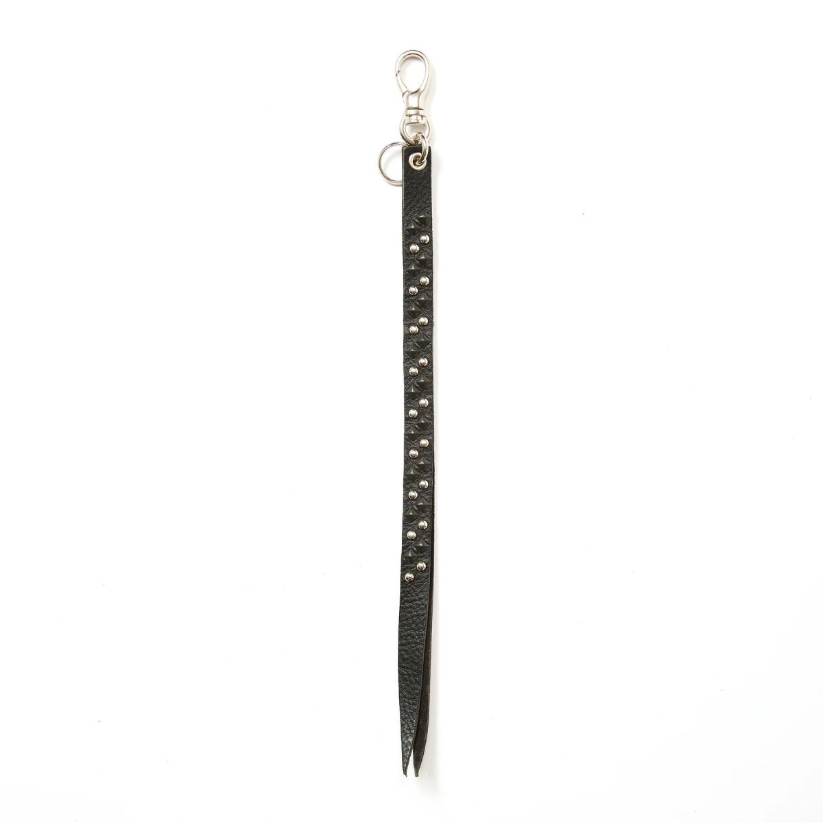 画像1: CALEE  ROUND & PYRAMID STUDS LEATHER LONG KEY RING (1)