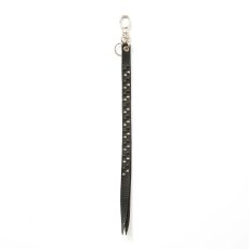 画像1: CALEE  ROUND & PYRAMID STUDS LEATHER LONG KEY RING (1)