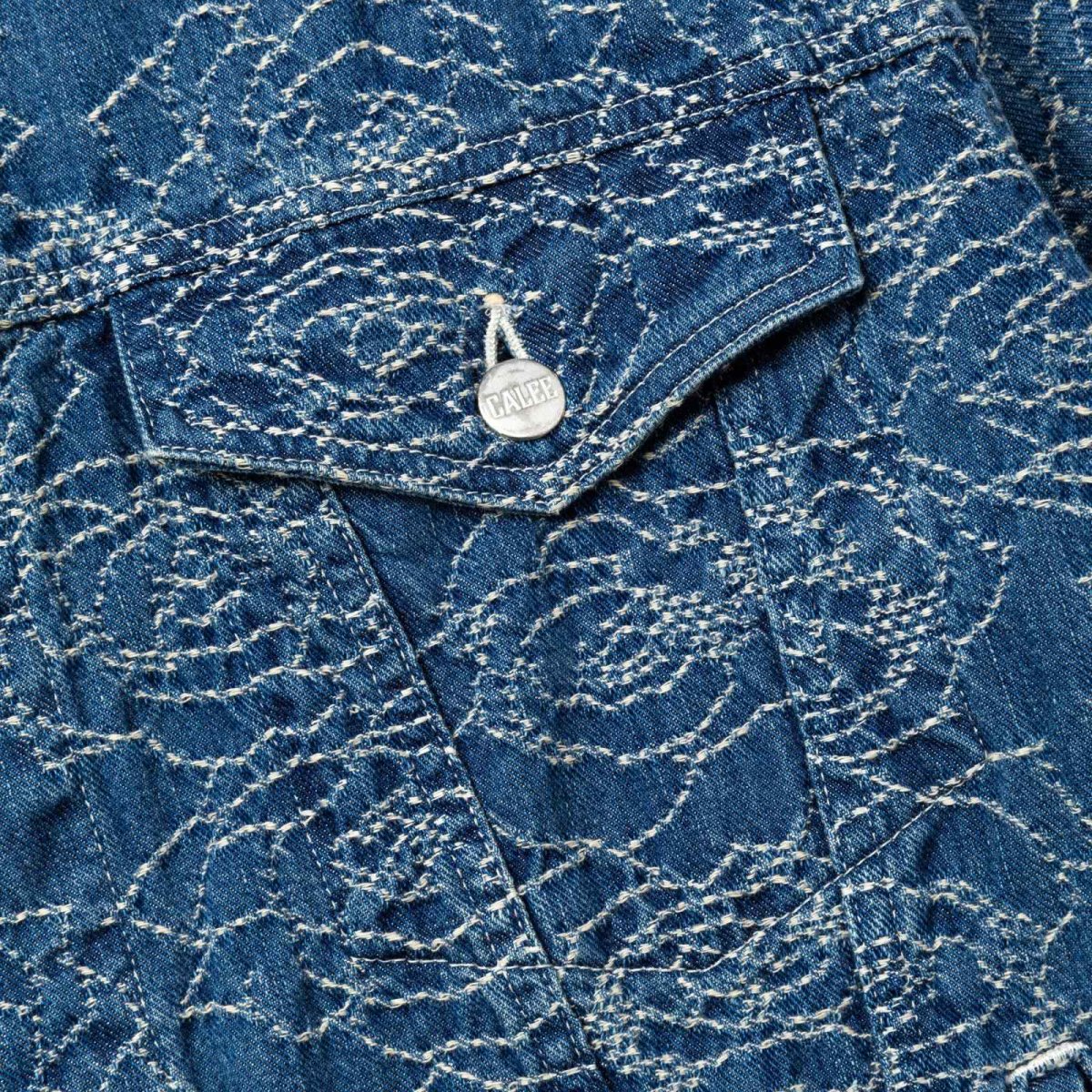 画像5: CALEE  ROSE PATTERN JACQUARD 3RD TYPE DENIM JACKET (5)