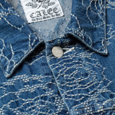 画像4: CALEE  ROSE PATTERN JACQUARD 3RD TYPE DENIM JACKET (4)