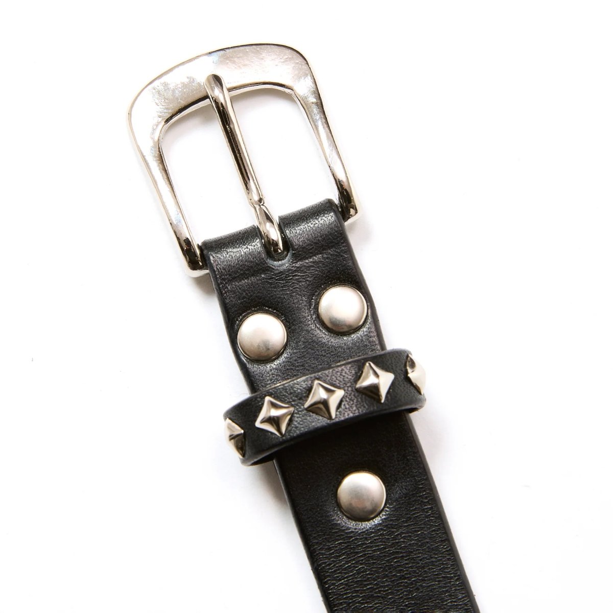 画像2: CALEE  STUDS LEATHER NARROW LONG BELT (2)