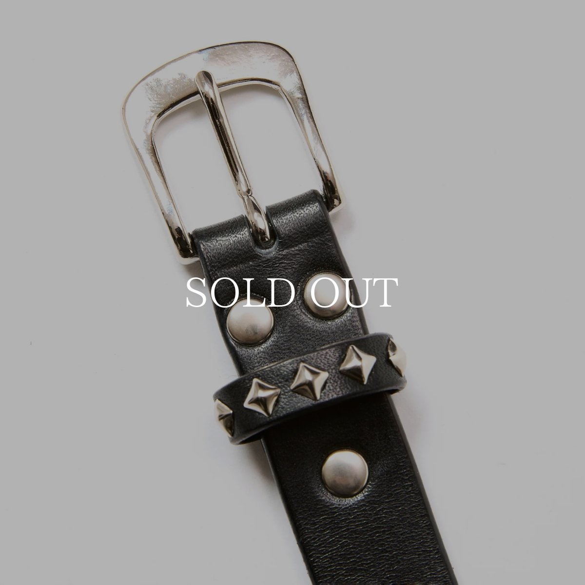 画像2: CALEE  STUDS LEATHER NARROW LONG BELT (2)