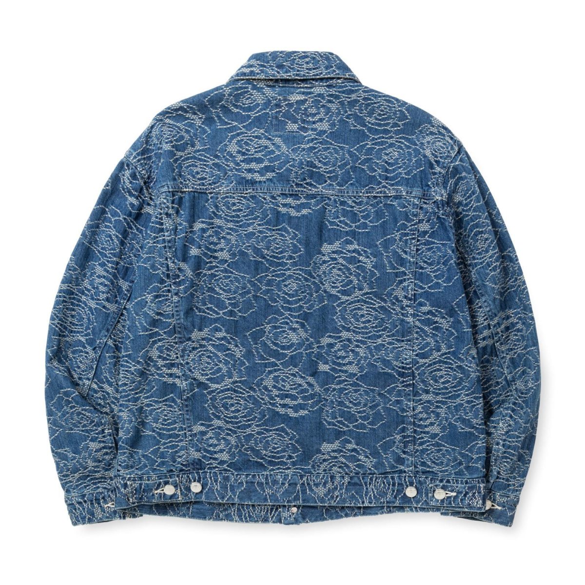 画像2: CALEE  ROSE PATTERN JACQUARD 3RD TYPE DENIM JACKET (2)