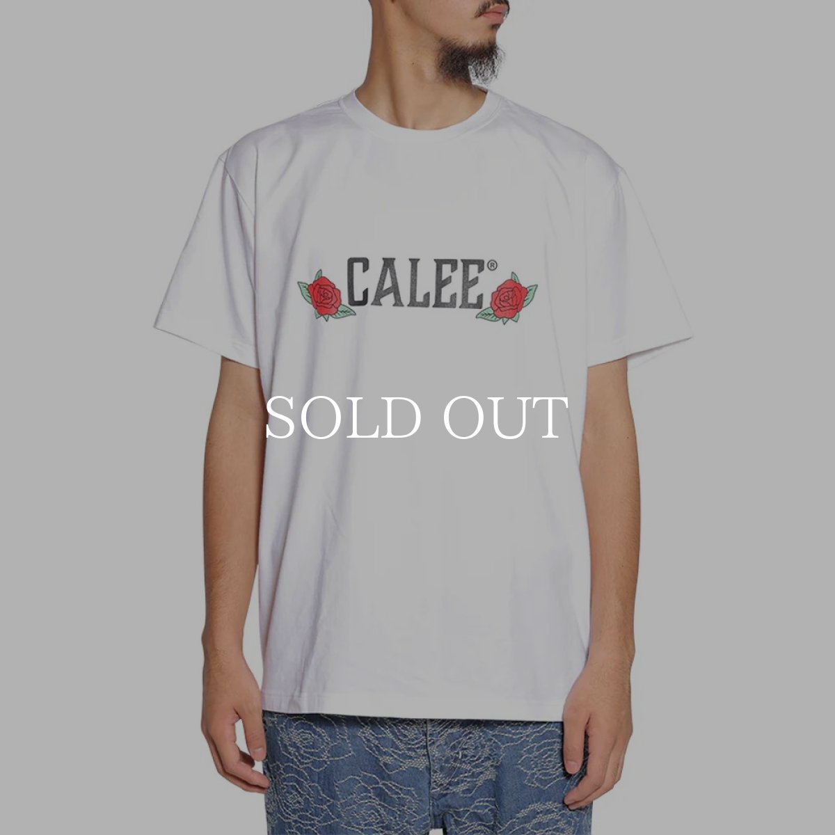 画像7: CALEE  STRETCH CALEE ROSE LOGO TEE (7)