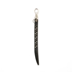 画像1: CALEE  ROUND & PYRAMID STUDS LEATHER SHORT KEY RING (1)
