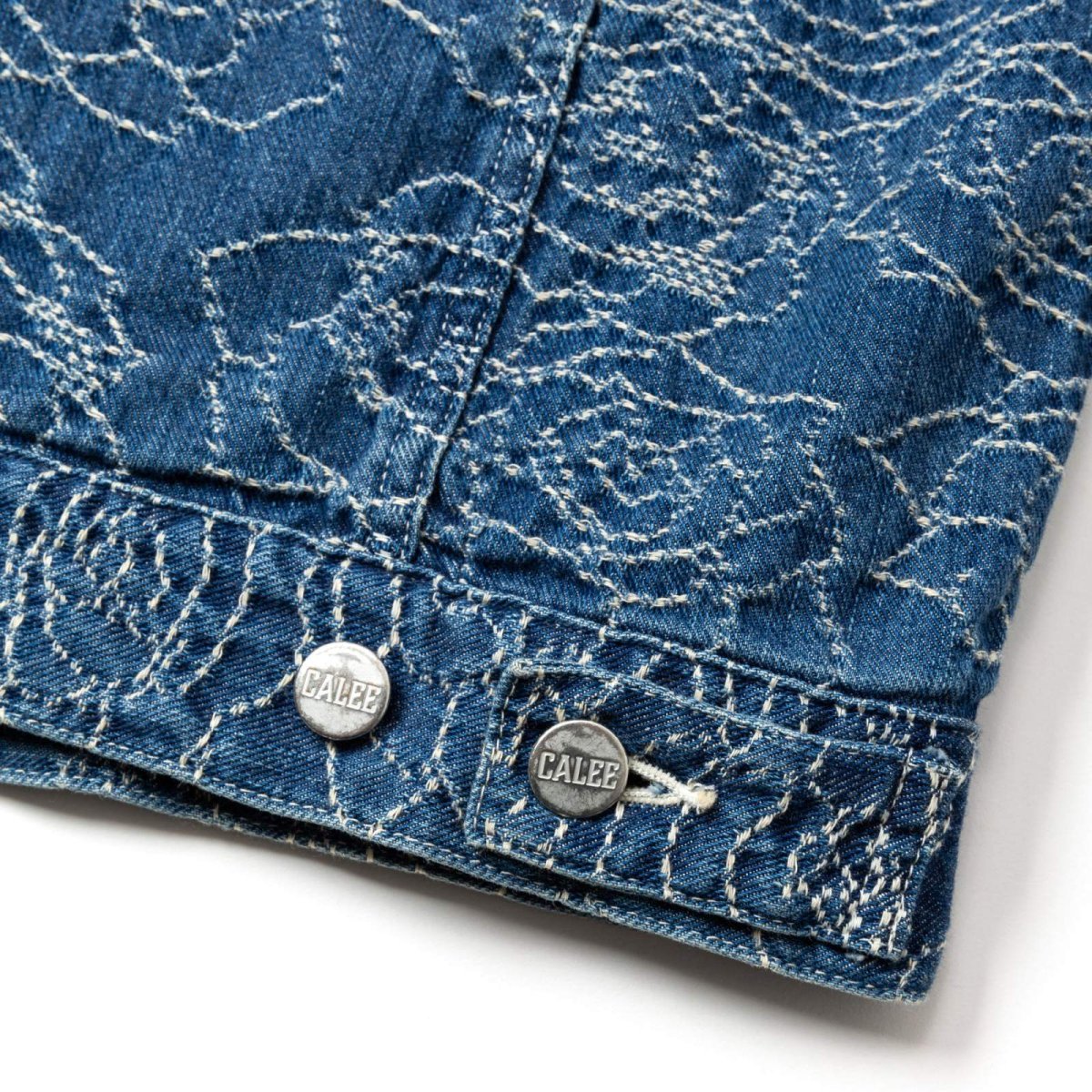 画像8: CALEE  ROSE PATTERN JACQUARD 3RD TYPE DENIM JACKET (8)