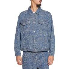 画像10: CALEE  ROSE PATTERN JACQUARD 3RD TYPE DENIM JACKET (10)