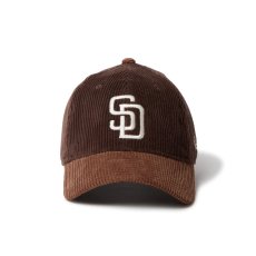 画像2: NEW ERA  9TWENTY Corduroy コーデュロイ サンディエゴ・パドレス ダークブラウン ブラウンバイザー (2)