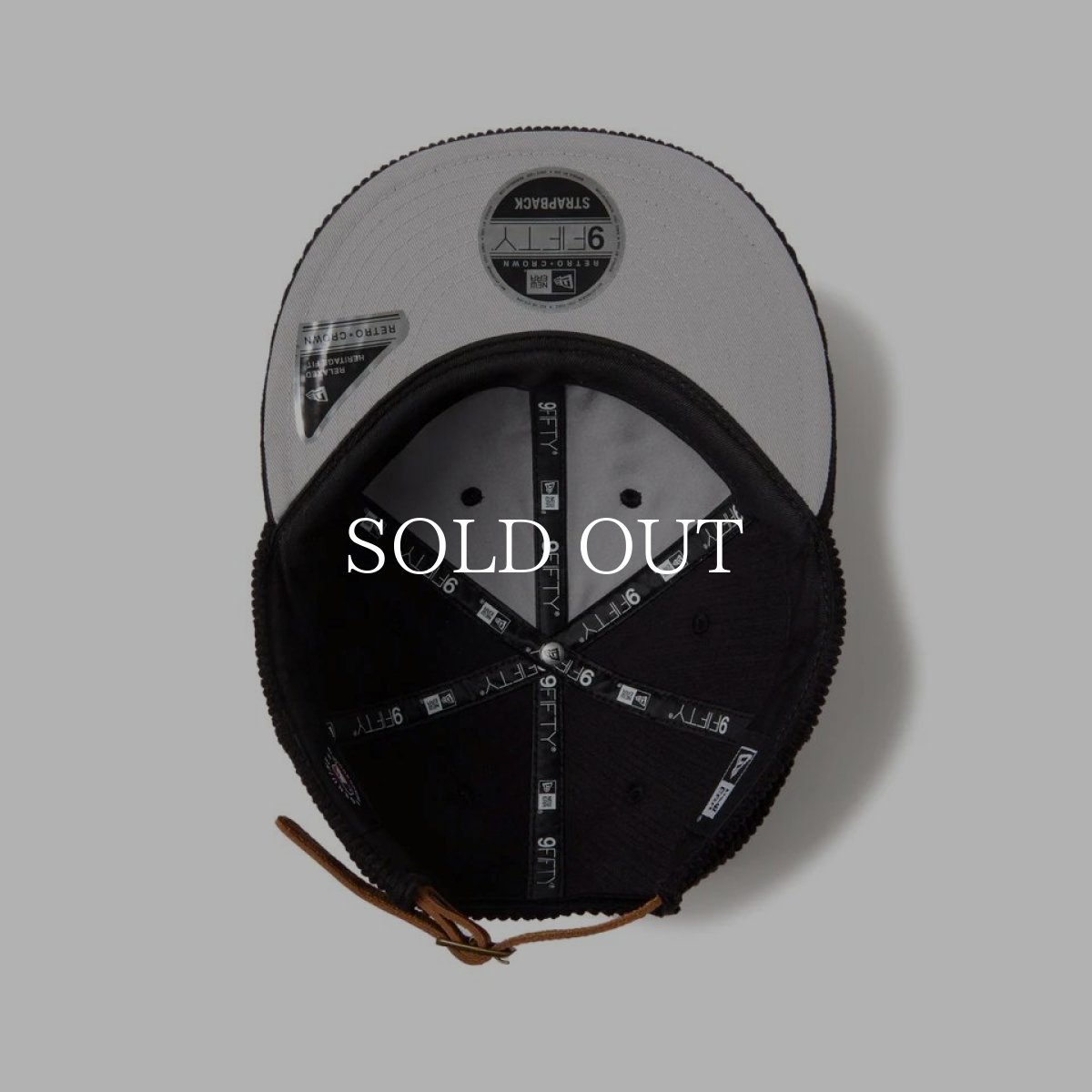 画像4: NEW ERA  RC 9FIFTY レザーストラップ Corduroy コーデュロイ ロサンゼルス・ドジャース ブラック (4)