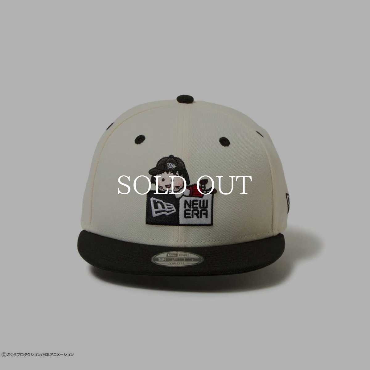 画像2: NEW ERA  キッズ Youth 9FIFTY ちびまる子ちゃん ボックスロゴ まる子 クロームホワイト ブラックバイザー (2)