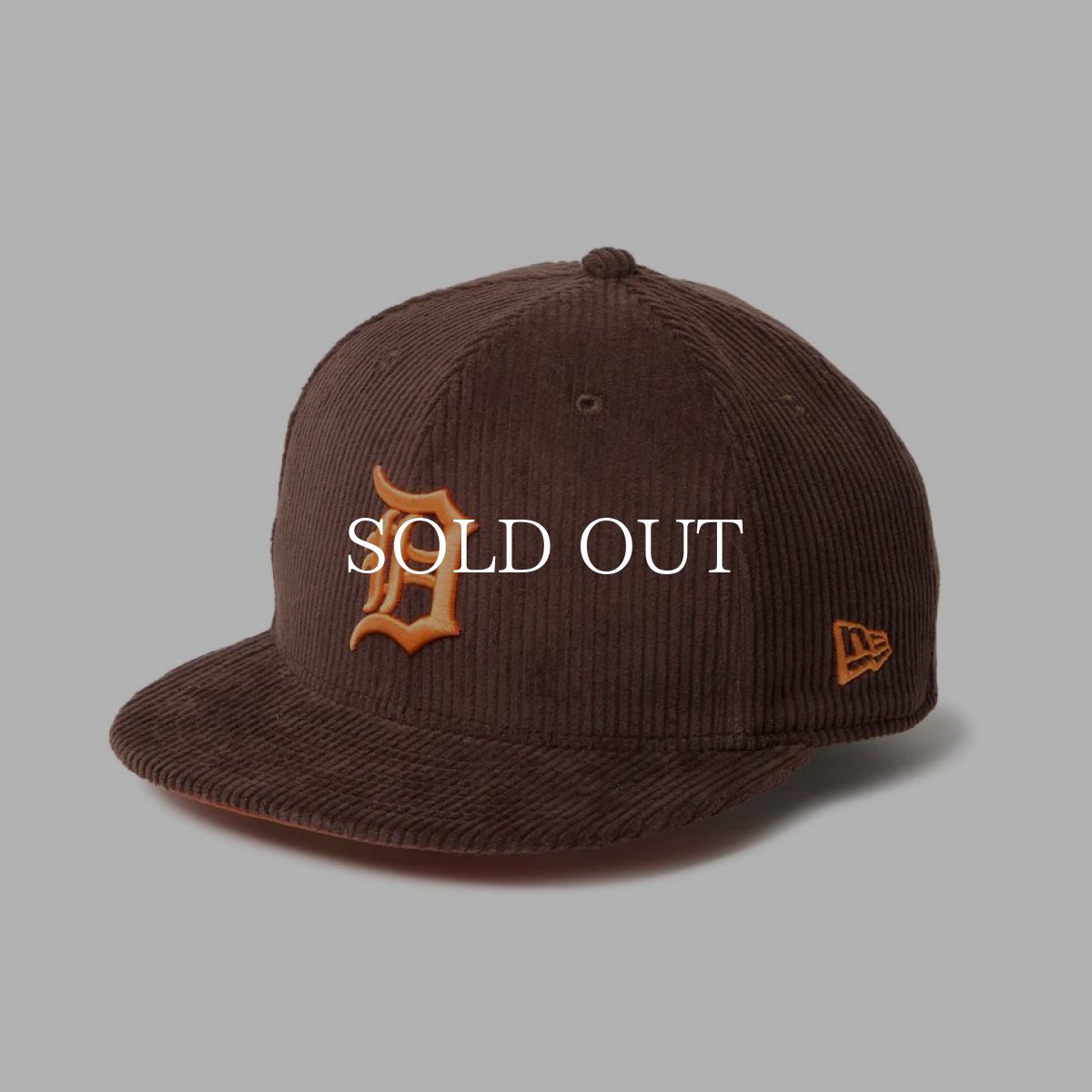画像1: NEW ERA  59FIFTY Corduroy コーデュロイ デトロイト・タイガース ダークブラウン (1)